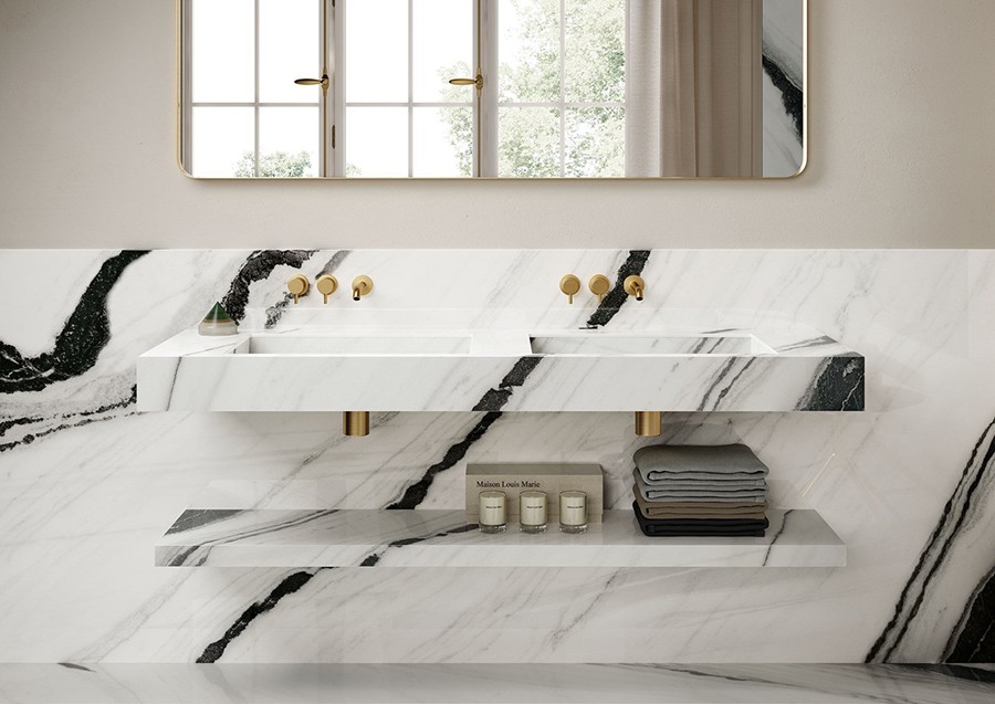 China Panda White Marble Bathroom1