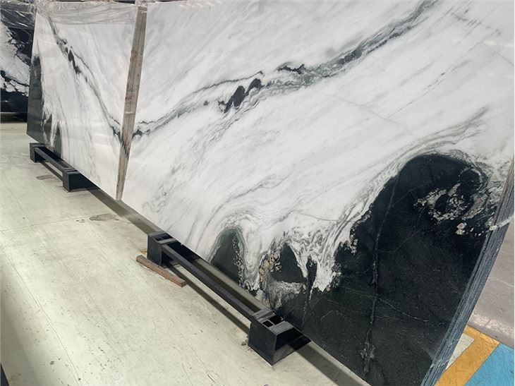 China Panda White Marble Slab Polished