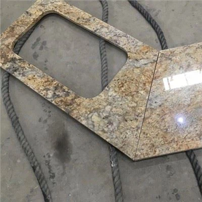 Countertop tal-granit tal-fjuri tad-deheb