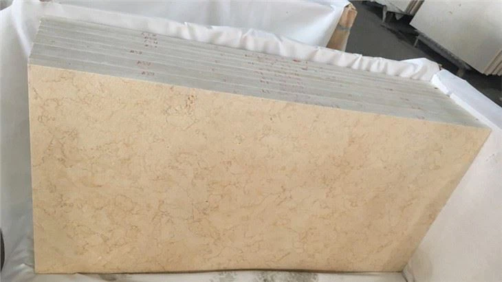 Sunny Beige Marble Tile Antiqued Surface