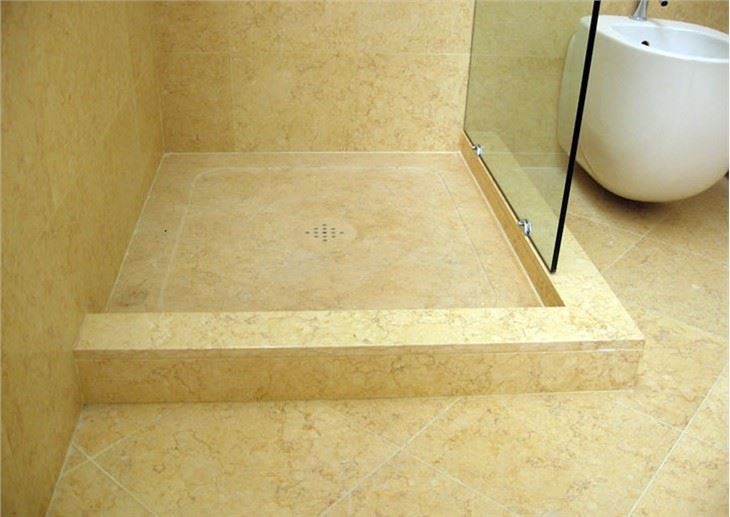 Sunny Beige Marble Bathroom
